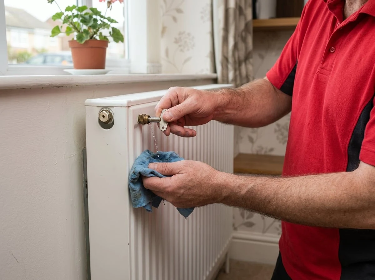 Walton Plumbers engineer working on central heating in Walton-on-Thames